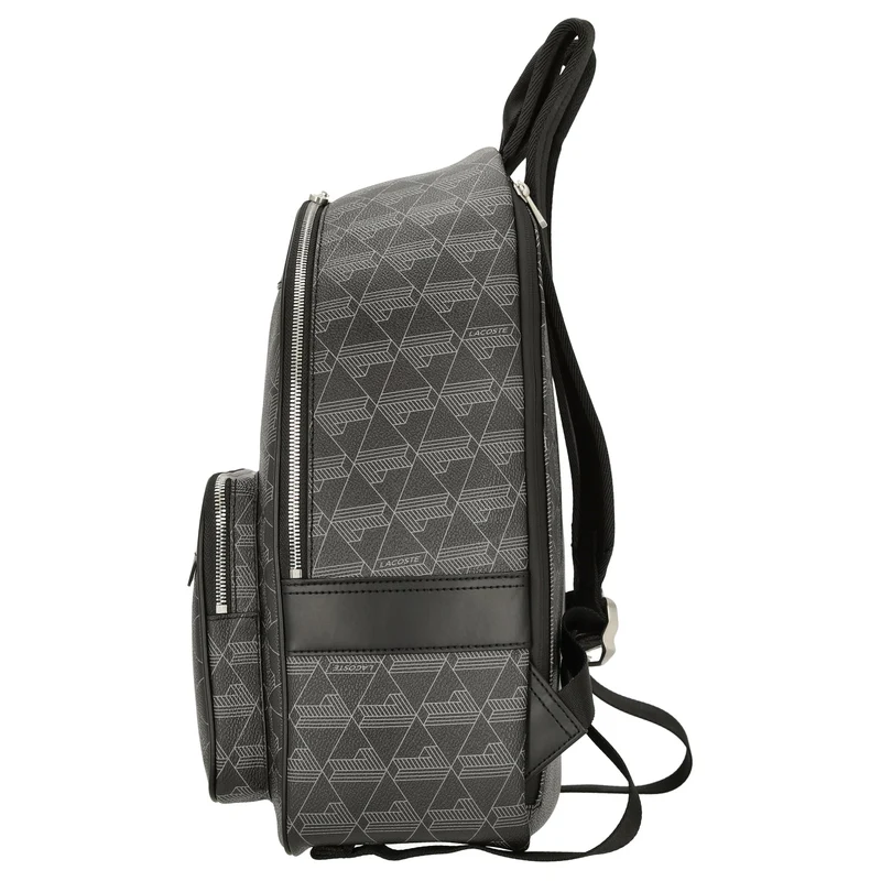 Lacoste The Blend - Rucksack aus Canvas 40 cm (allover monogram black)