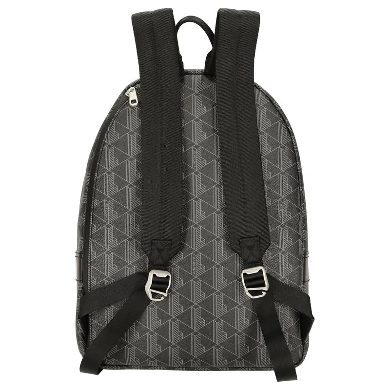 Lacoste The Blend - Rucksack aus Canvas 40 cm (allover monogram black)