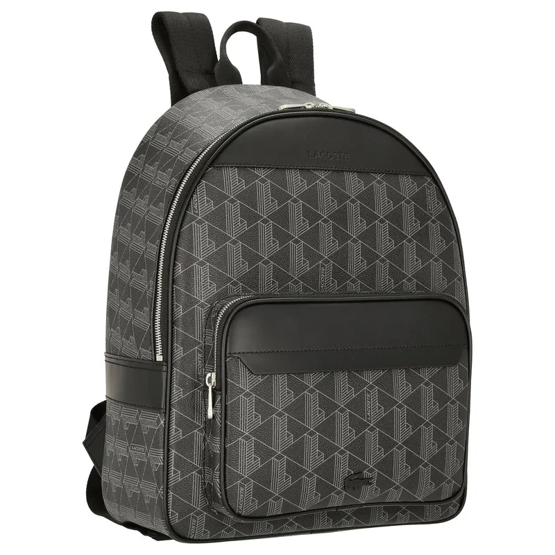 Lacoste The Blend - Rucksack aus Canvas 40 cm (allover monogram black)
