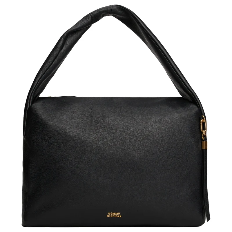Tommy Hilfiger City Leather Hobo - Schultertasche 36 cm (black)