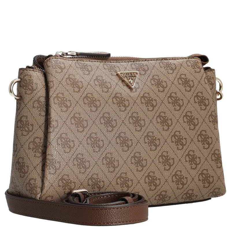 Guess Noelle II TRI Comp - Umhängetasche 24 cm (latte logo/brown)