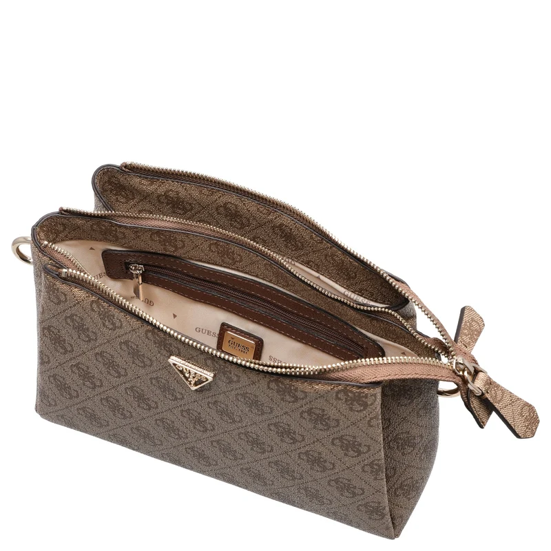 Guess Noelle II TRI Comp - Umhängetasche 24 cm (latte logo/brown)