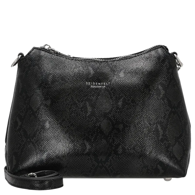 Seidenfelt Lilleby Midi - Umhängetasche 24.5 cm (reptile black)