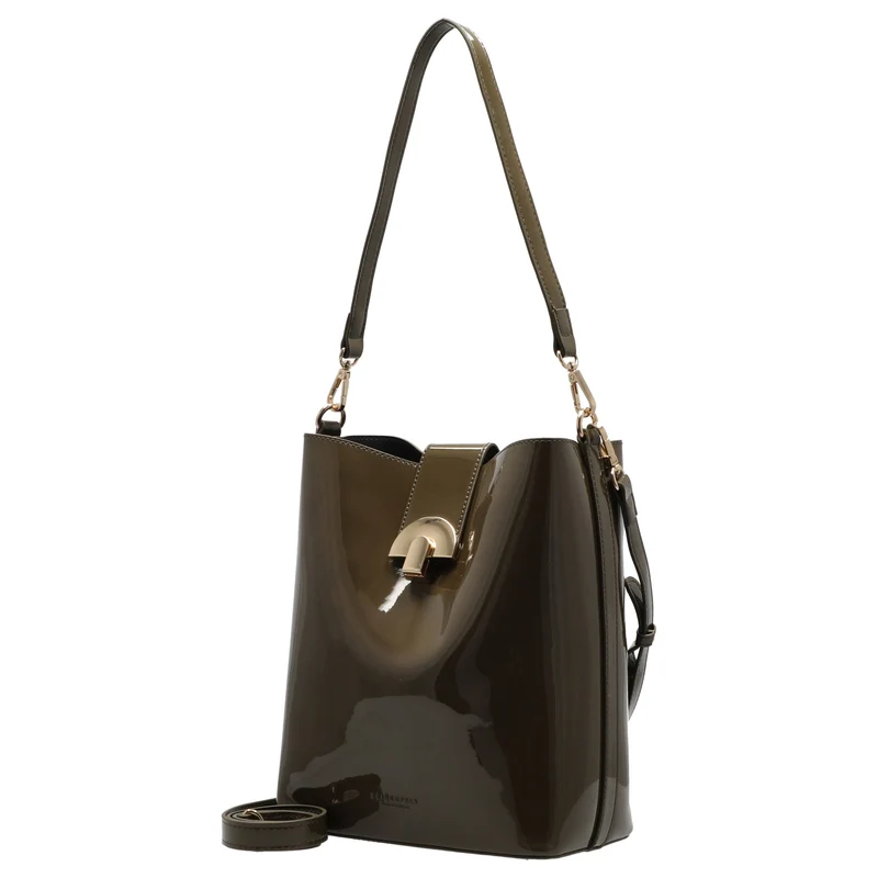 Seidenfelt Grenaa Hobo - Schultertasche 27 cm (khaki)