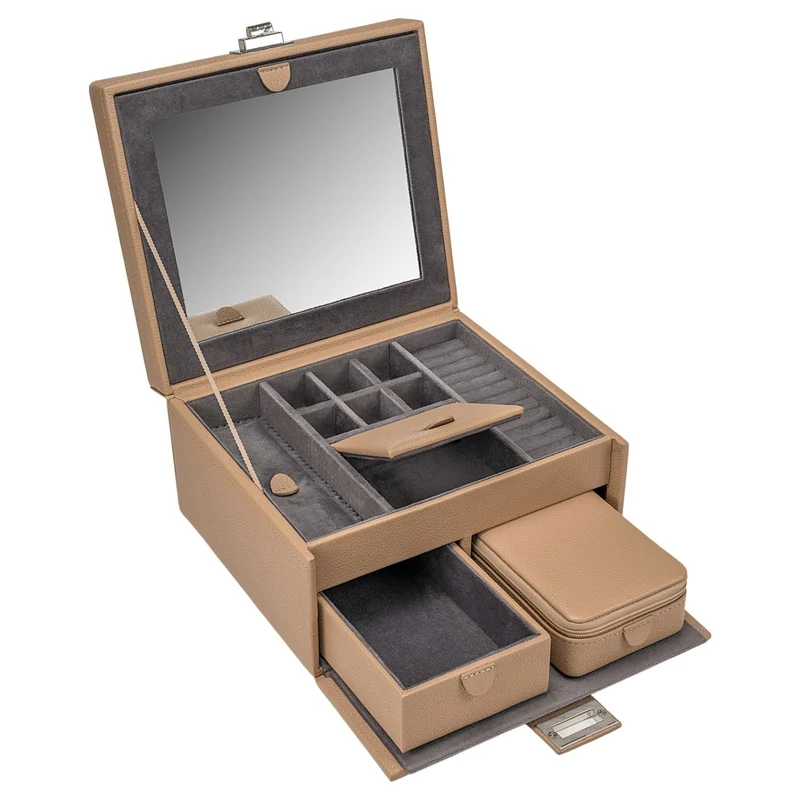 Windrose Marvella - Schmuckkoffer mit Reiseetui 21.5 cm (camel)