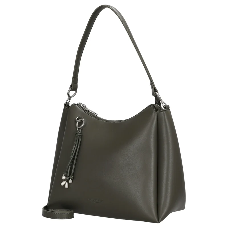 Seidenfelt Sandve Midi Hobo - Schultertasche 31 cm (khaki)