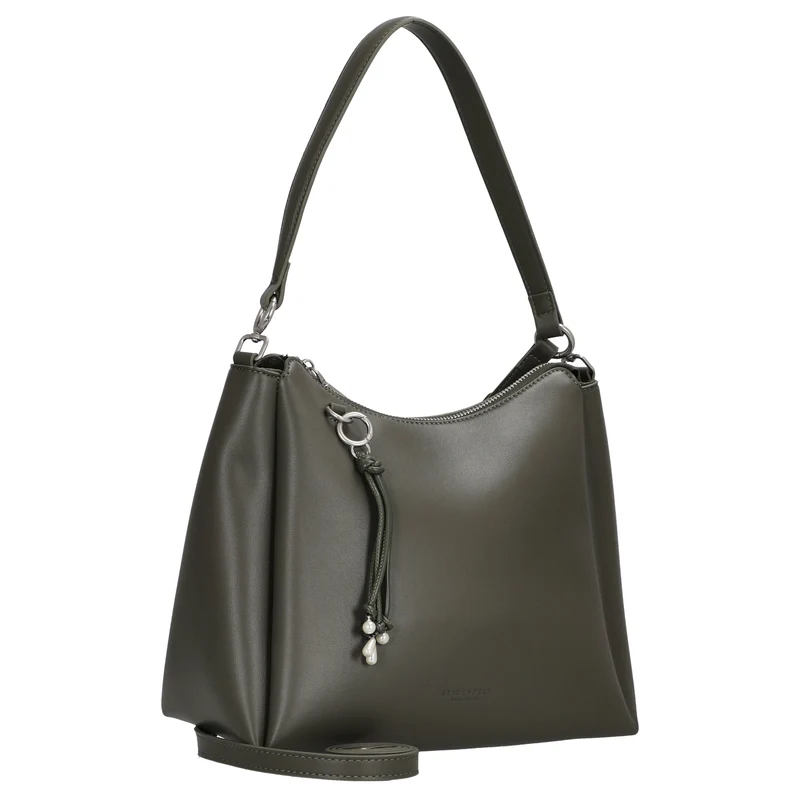 Seidenfelt Sandve Midi Hobo - Schultertasche 31 cm (khaki)