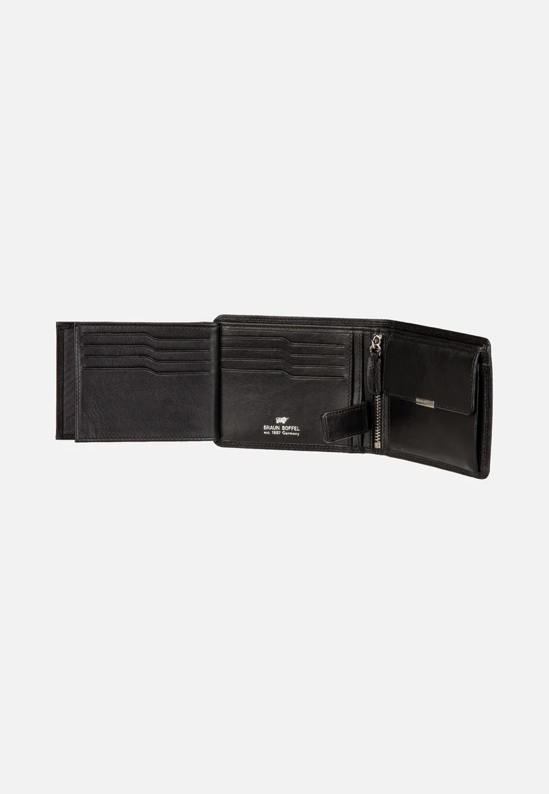 Golf RFID Coin Wallet 8Cs + Loop Black - Portemonnaie