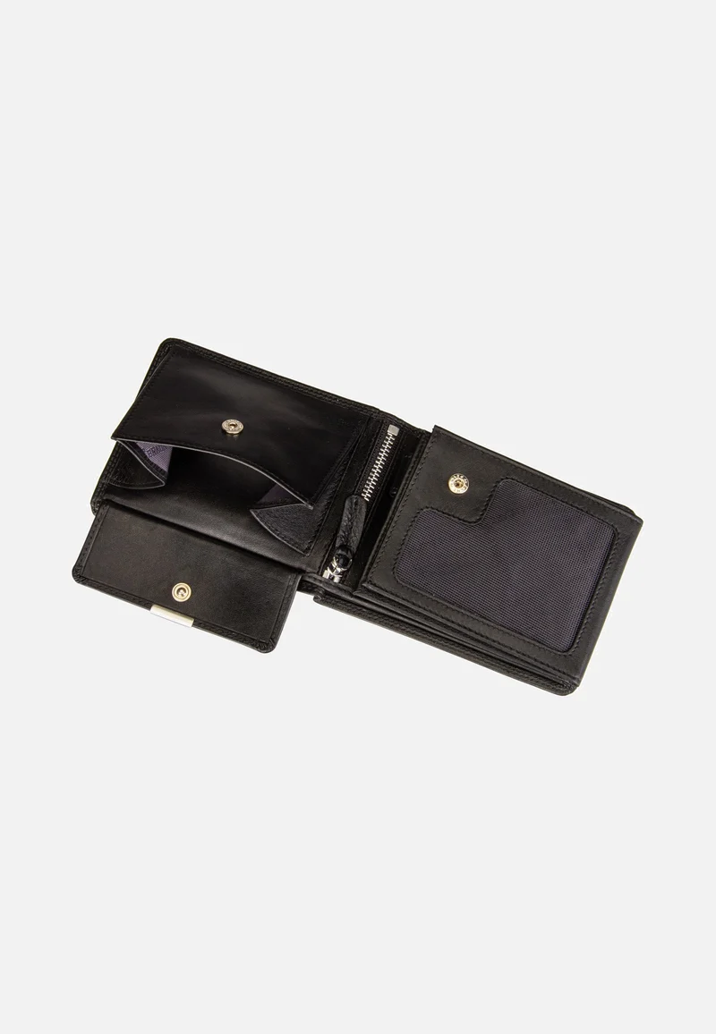 Golf RFID Coin Wallet 8Cs + Loop Black - Portemonnaie