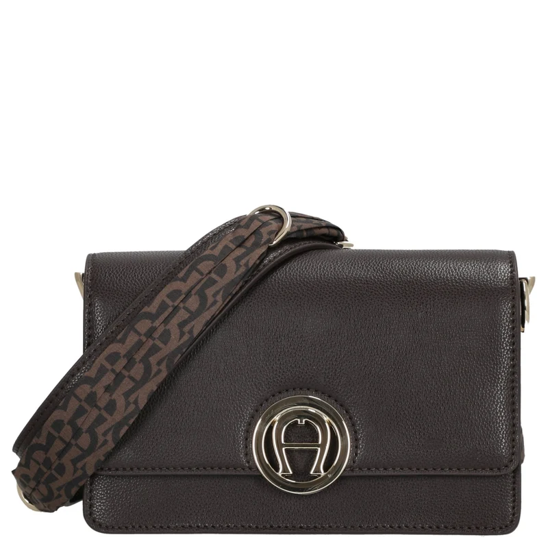 Aigner Livia - Umhängetasche + Tuch 20 cm S (espresso brown)