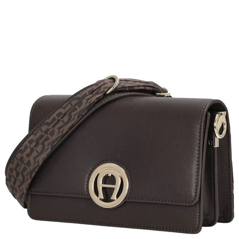 Aigner Livia - Umhängetasche + Tuch 20 cm S (espresso brown)