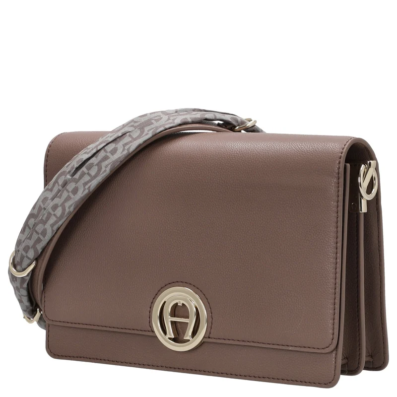 Aigner Livia - Umhängetasche + Tuch 24 cm M (mushroom brown)