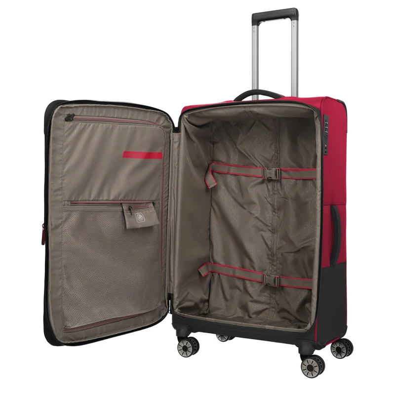 Travelite Crosslite - 4-Rollen-Trolley L 77 cm erw. (red)