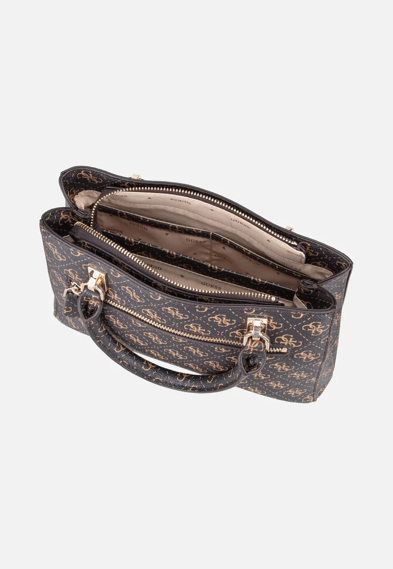 Noelle II Sml Multi Comp Stchl Brown Logo - Satchel
