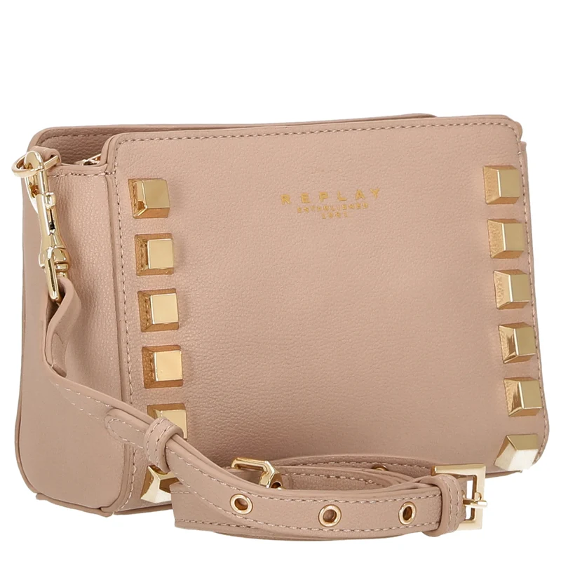 Replay - Umhängetasche mit Nieten 19 cm (pink brown)