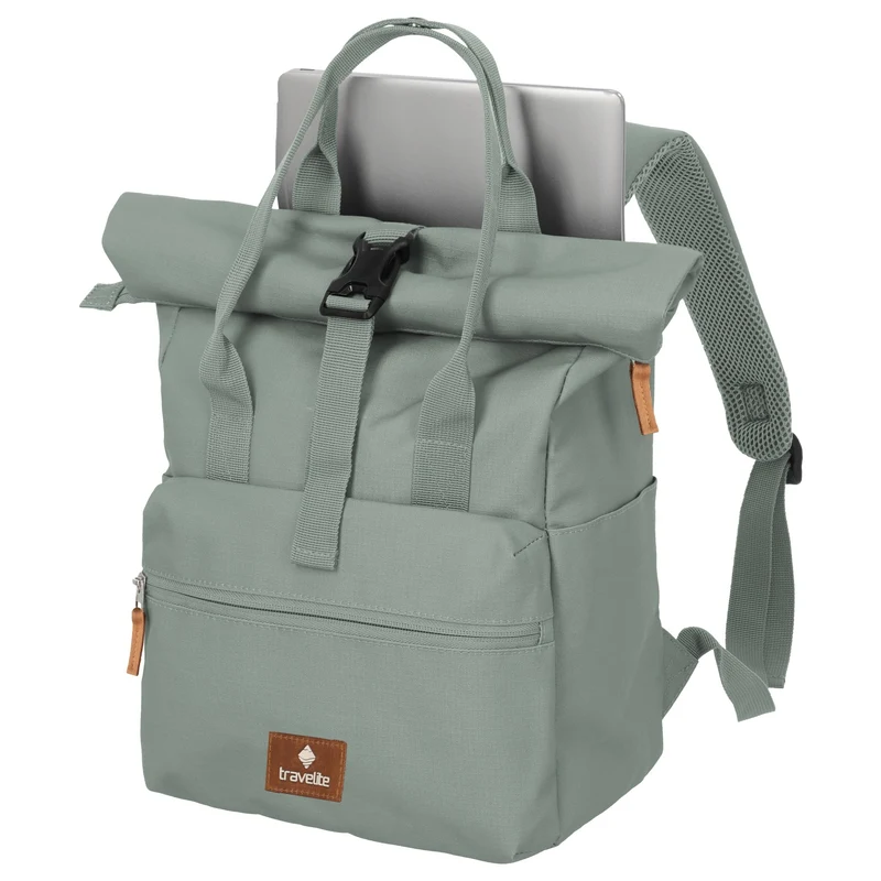 Travelite Basics Short Handle - Rolltop Rucksack (mint)