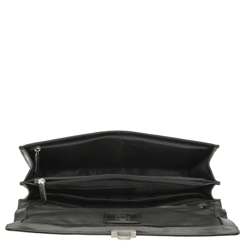 Leonhard Heyden Tradition - Aktentasche 1 Fach Leder 15" 38 cm (schwarz)