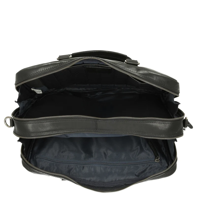 Leonhard Heyden Roma - Aktentasche 2 Fächer. mit Vortasche Leder 15" 41 cm (schwarz)