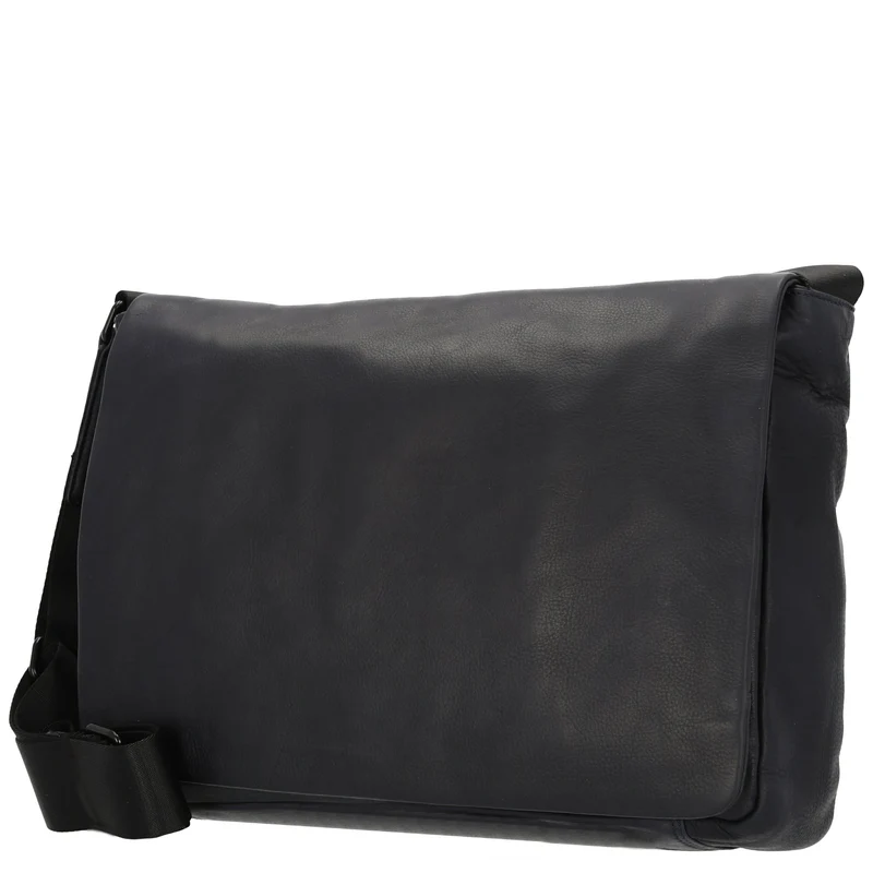 Leonhard Heyden Den Haag - Umhängetasche L Leder 13" 39 cm (blau)