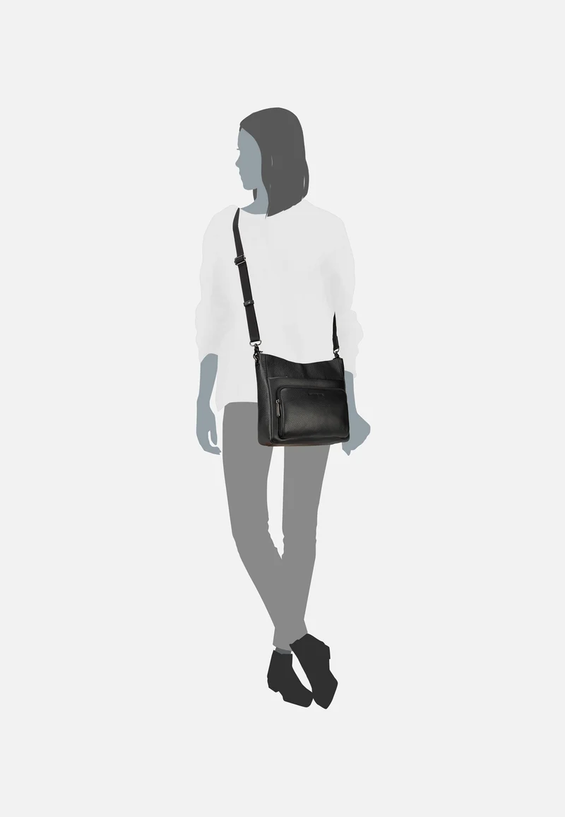 Mellow Leather FZT10 Nero - Crossbody Bag