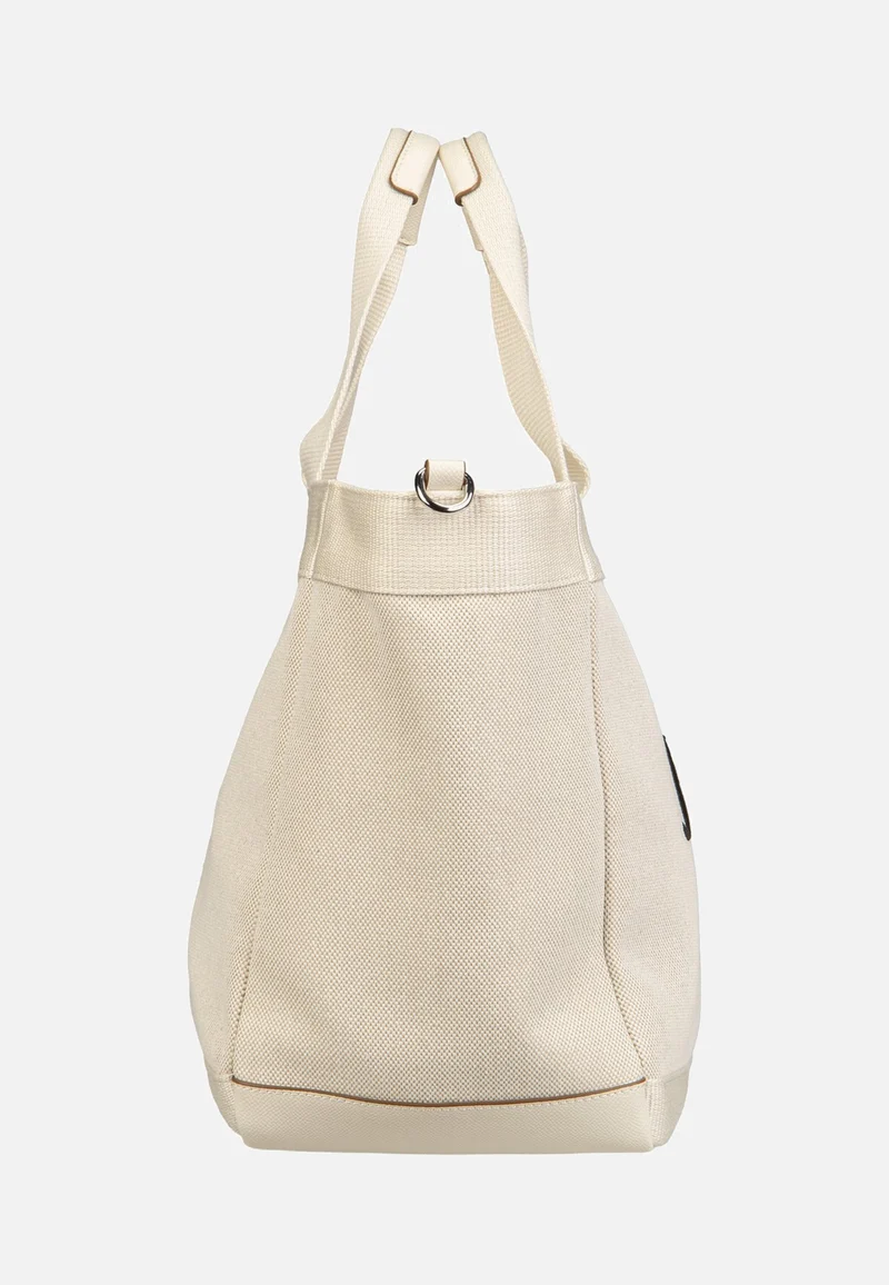 Calduccio Tela Yvette Handbag White - Henkeltasche