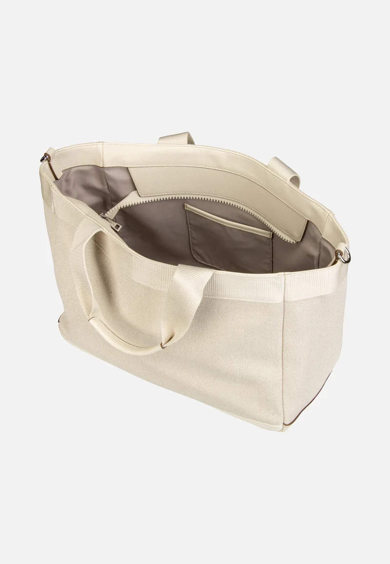Calduccio Tela Yvette Handbag White - Henkeltasche
