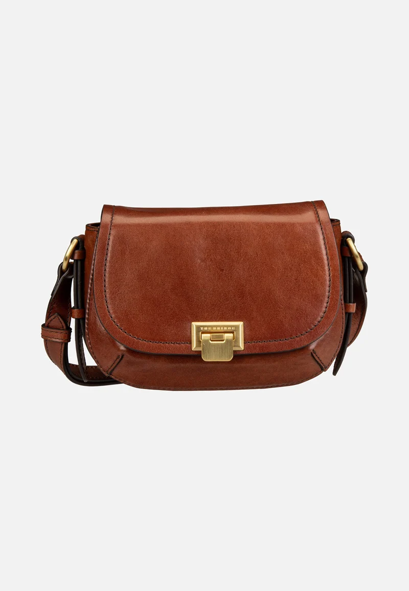Federica Crossbody Marrone/Oro - Saddle Bag