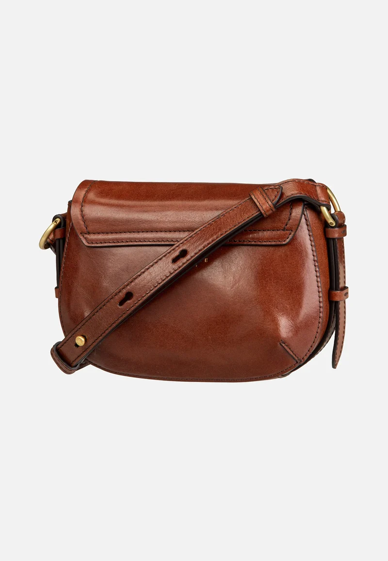 Federica Crossbody Marrone/Oro - Saddle Bag