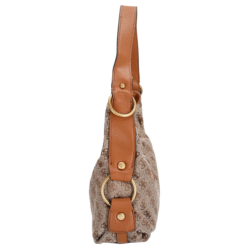 Guess Camden - Schultertasche 35 cm (latte logo/cognac)
