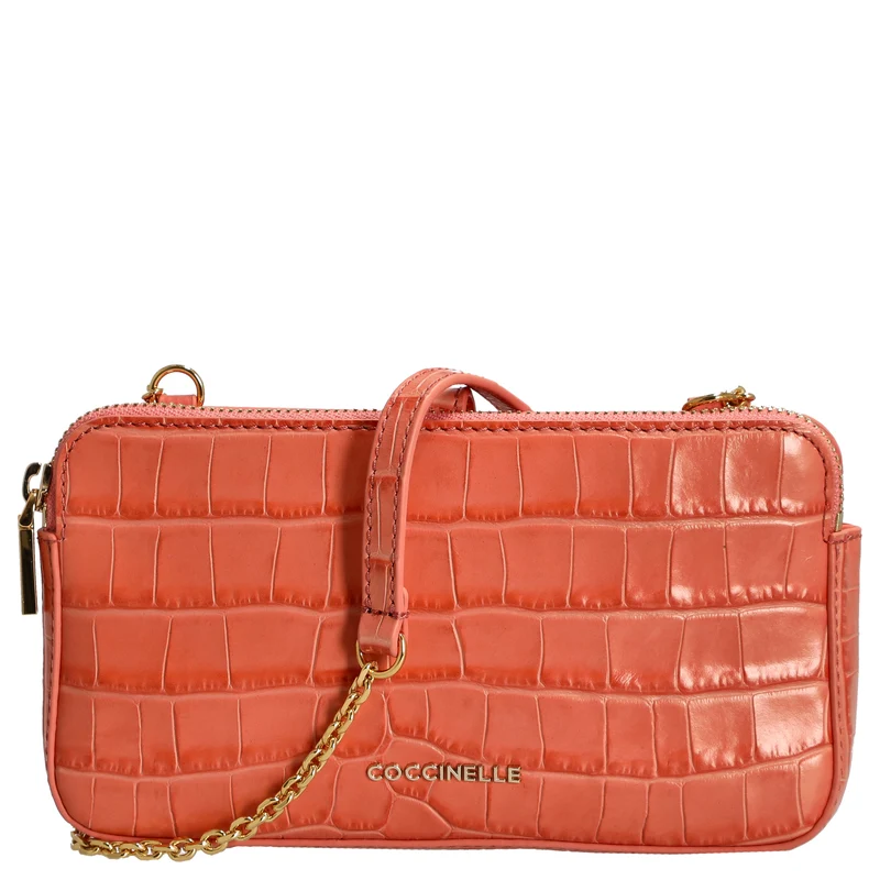 Coccinelle Mini Bag Croco Soft - Umhängetasche 20 cm (geranium)
