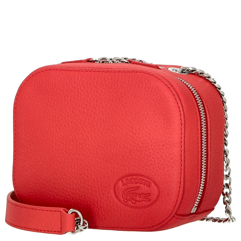 Lacoste Croco Crew - Umhängetasche Leder 16 cm (pompier)