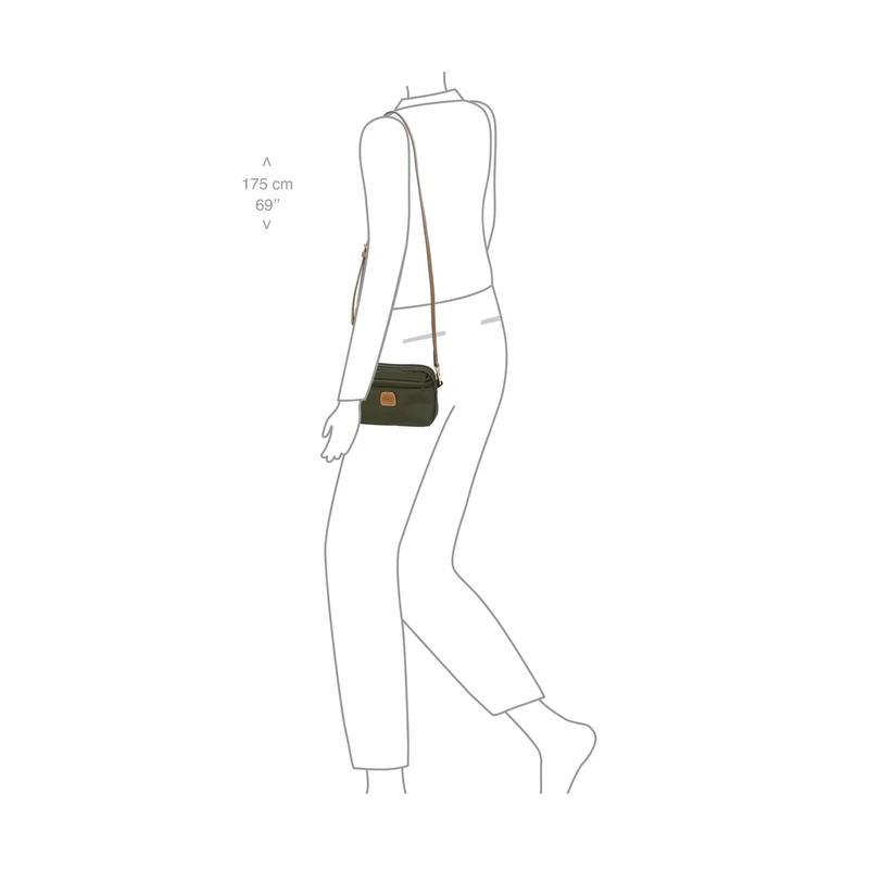 Brics X-Collection - Umhängetasche 18 cm (olive)