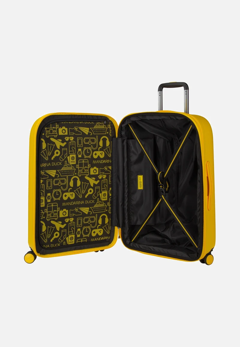 Logoduck + Trolley Medium Exp Duck Yellow - Koffer