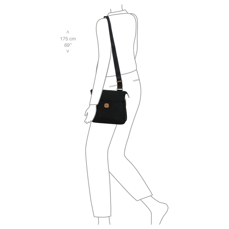 Brics X-Bag - Umhängetasche 26 cm erw. (black)