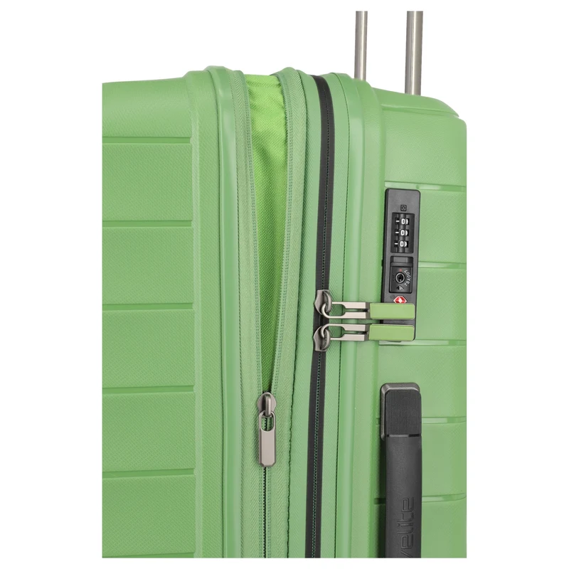 Travelite Mooby - 4-Rollen-Trolley M 66 cm erw. (grün)