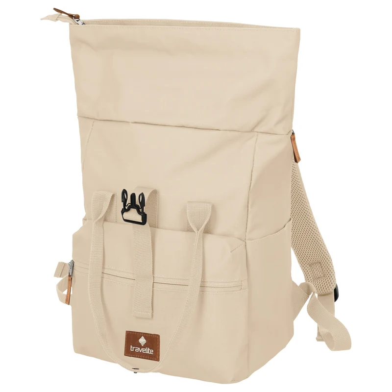 Travelite Basics Short Handle - Rolltop Rucksack 46 cm erw. (off-white)