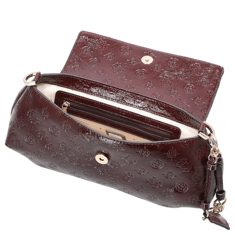 Guess Carmella Crossbody Flap - Umhängetasche (burgundy logo)