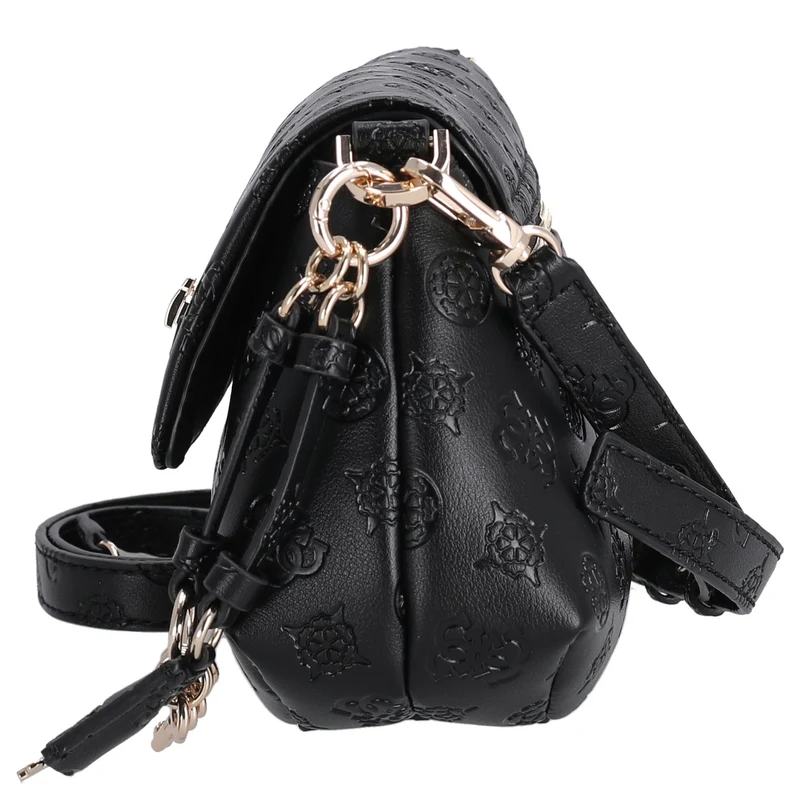 Guess Carmella Crossbody Flap - Umhängetasche 30 cm (black logo)