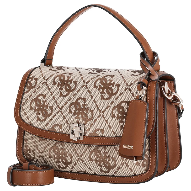 Guess Audrey Logo XBody Flap - Umhängetasche 24.5 cm (latte logo)