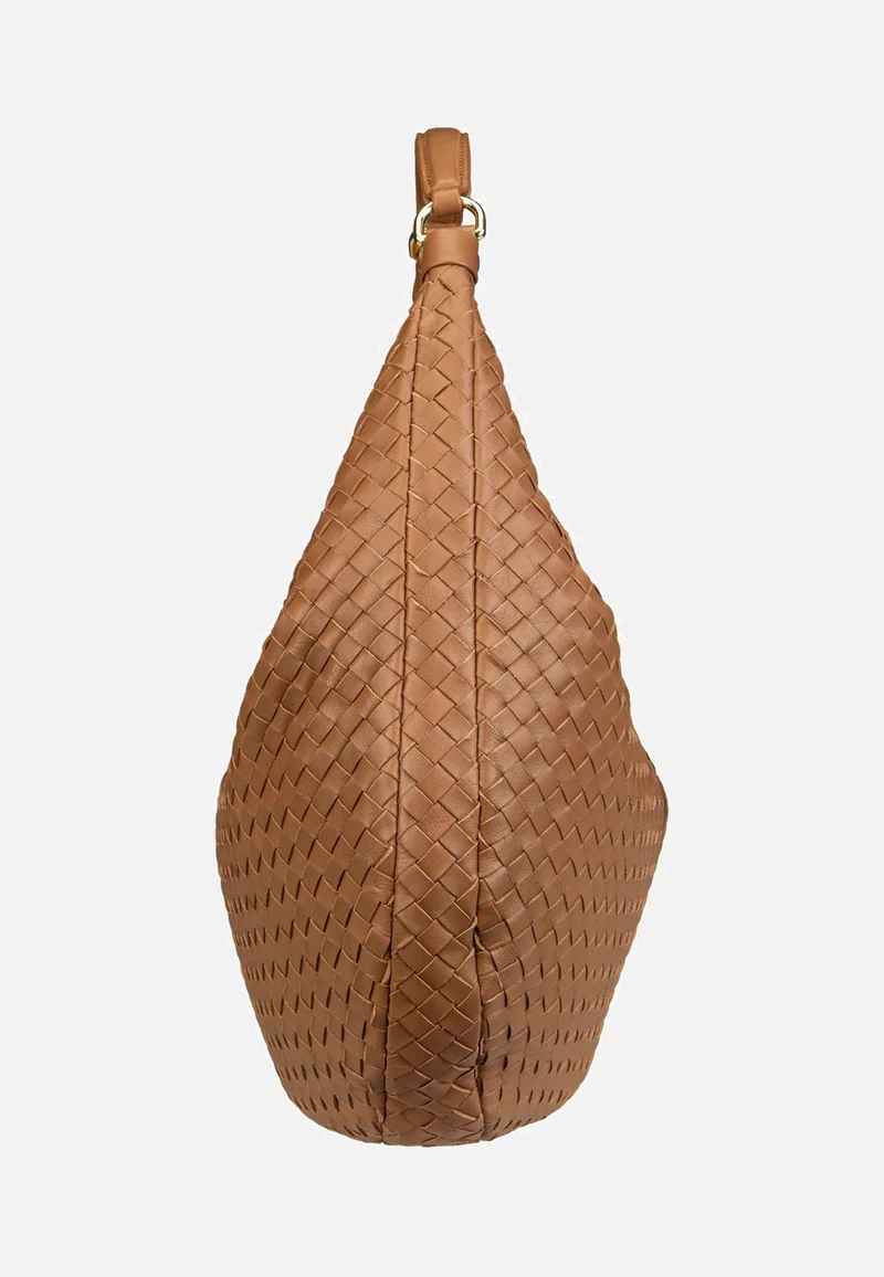 Nana Piuma Weaving Cuoio - Hobo Bag