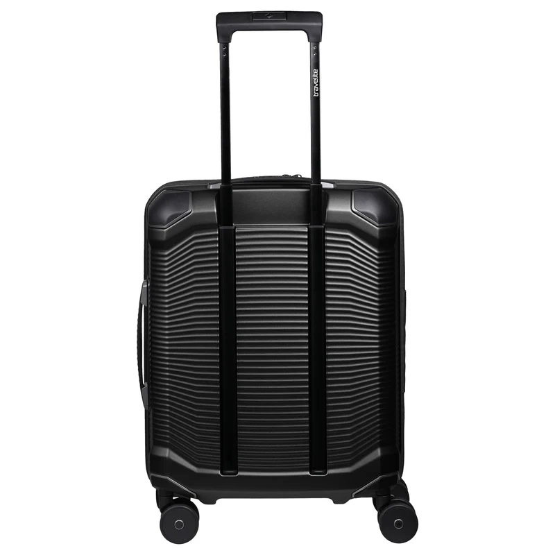 Travelite Millennium - 4-Rollen-Kabinentrolley mit Vortasche S 55 cm (black)
