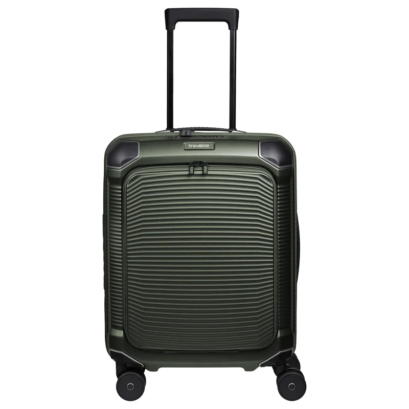 Travelite Millennium - 4-Rollen-Kabinentrolley mit Vortasche S 55 cm (pine green)