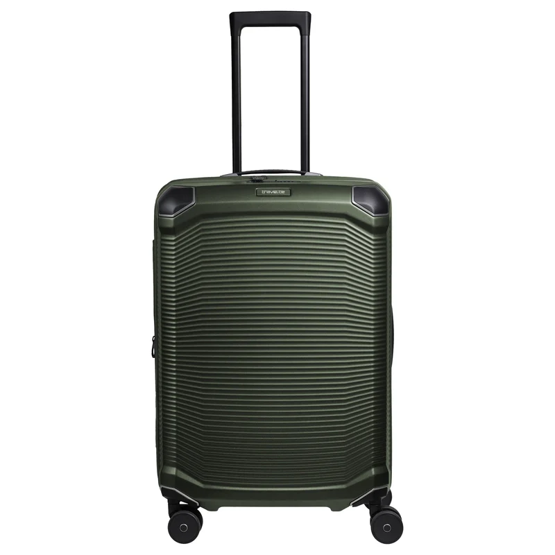 Travelite Millennium - 4-Rollen-Trolley M 67 cm erw. (pine green)