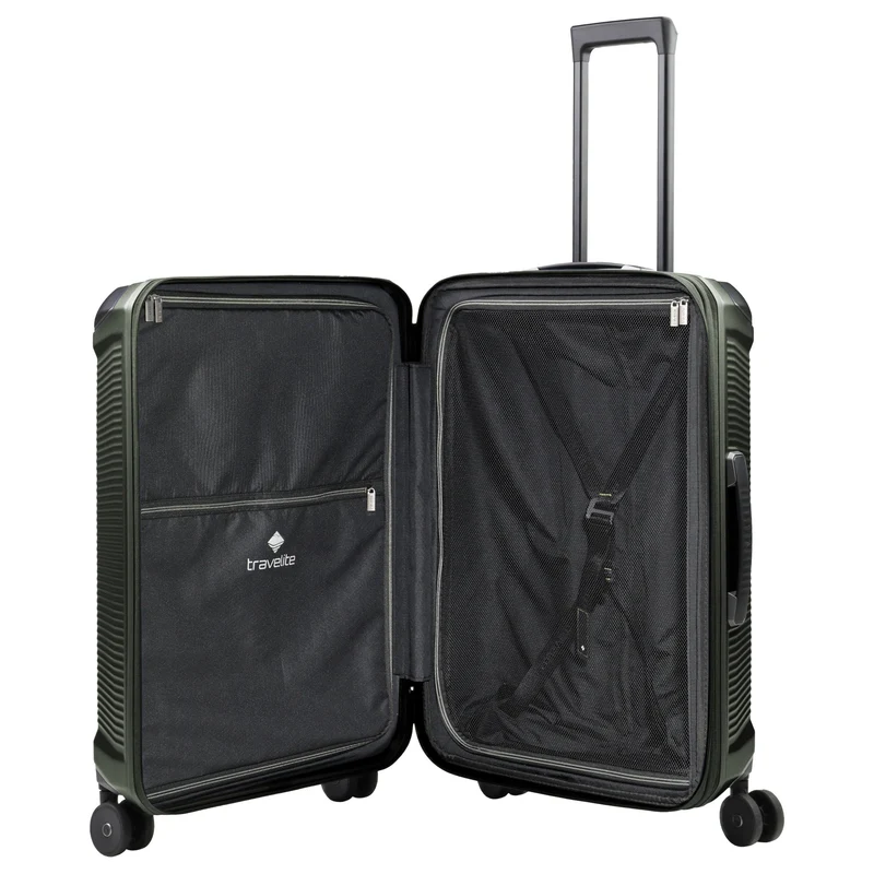 Travelite Millennium - 4-Rollen-Trolley M 67 cm erw. (pine green)