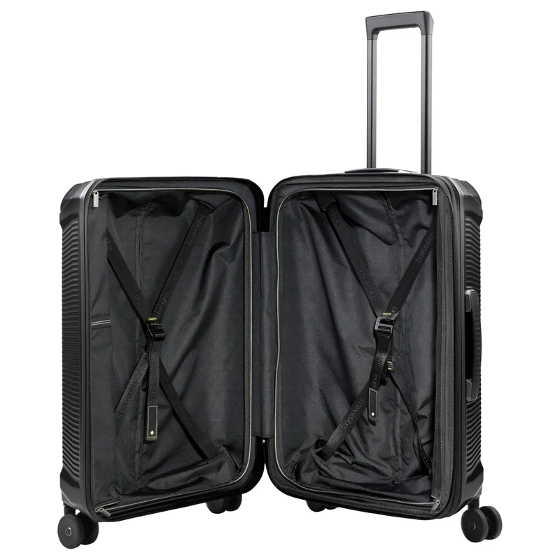 Travelite Millennium - 4-Rollen-Trolley M 67 cm erw. (black)