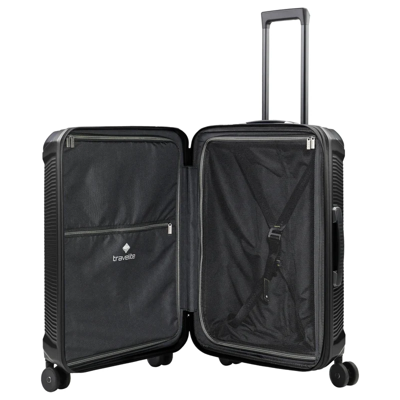 Travelite Millennium - 4-Rollen-Trolley M 67 cm erw. (black)