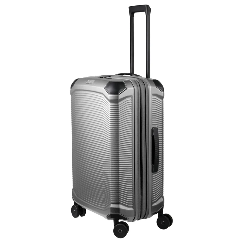 Travelite Millennium - 4-Rollen-Trolley M 67 cm erw. (silver)