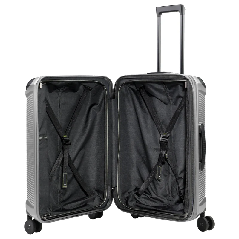 Travelite Millennium - 4-Rollen-Trolley M 67 cm erw. (silver)