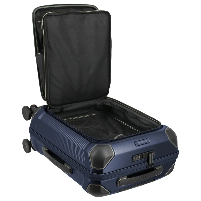 Travelite Millennium - 4-Rollen-Kabinentrolley mit Vortasche S 55 cm (navy)