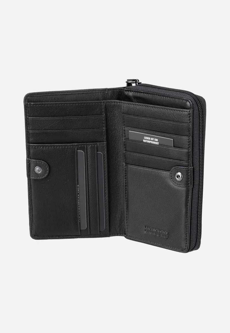 Black Magic Zip Ladies Wallet Black - Portemonnaie